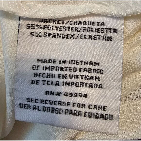 R&M Richards Women's Open Front White Cardigan 3/4 Sleeves Ltweight SZ L Career - Picture 6 of 10